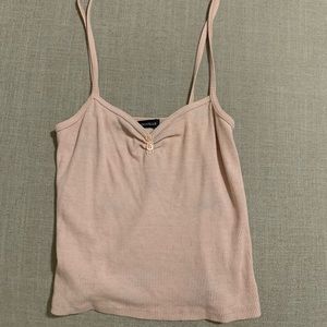 Brandy Melville light pink ribbed tank top